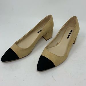Zara size 7 color blocked shoes flaws